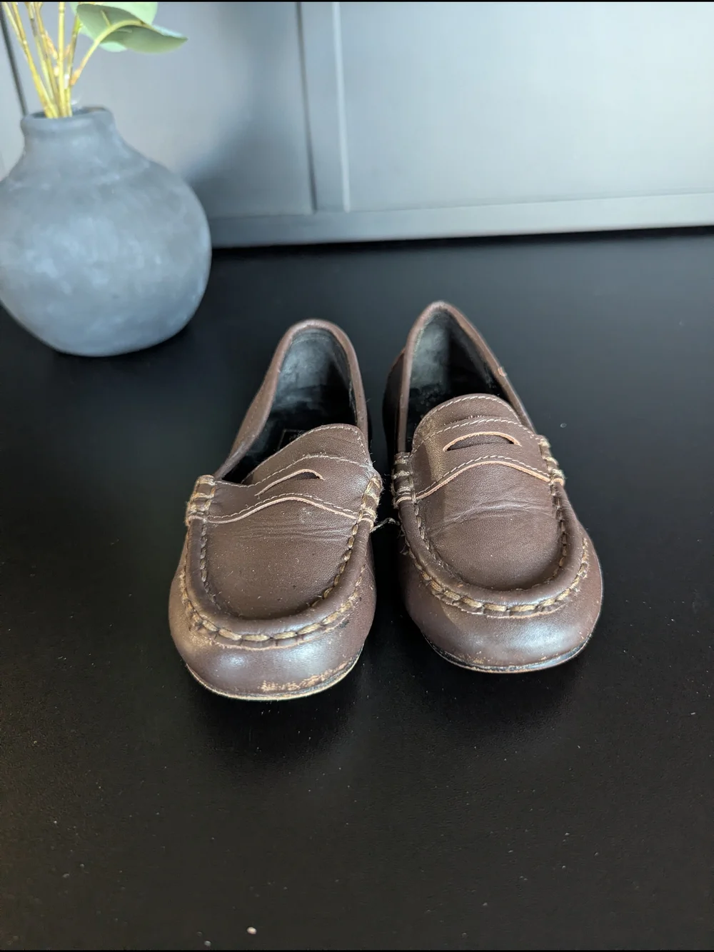 Janie and Jack Brown Leather Loafer